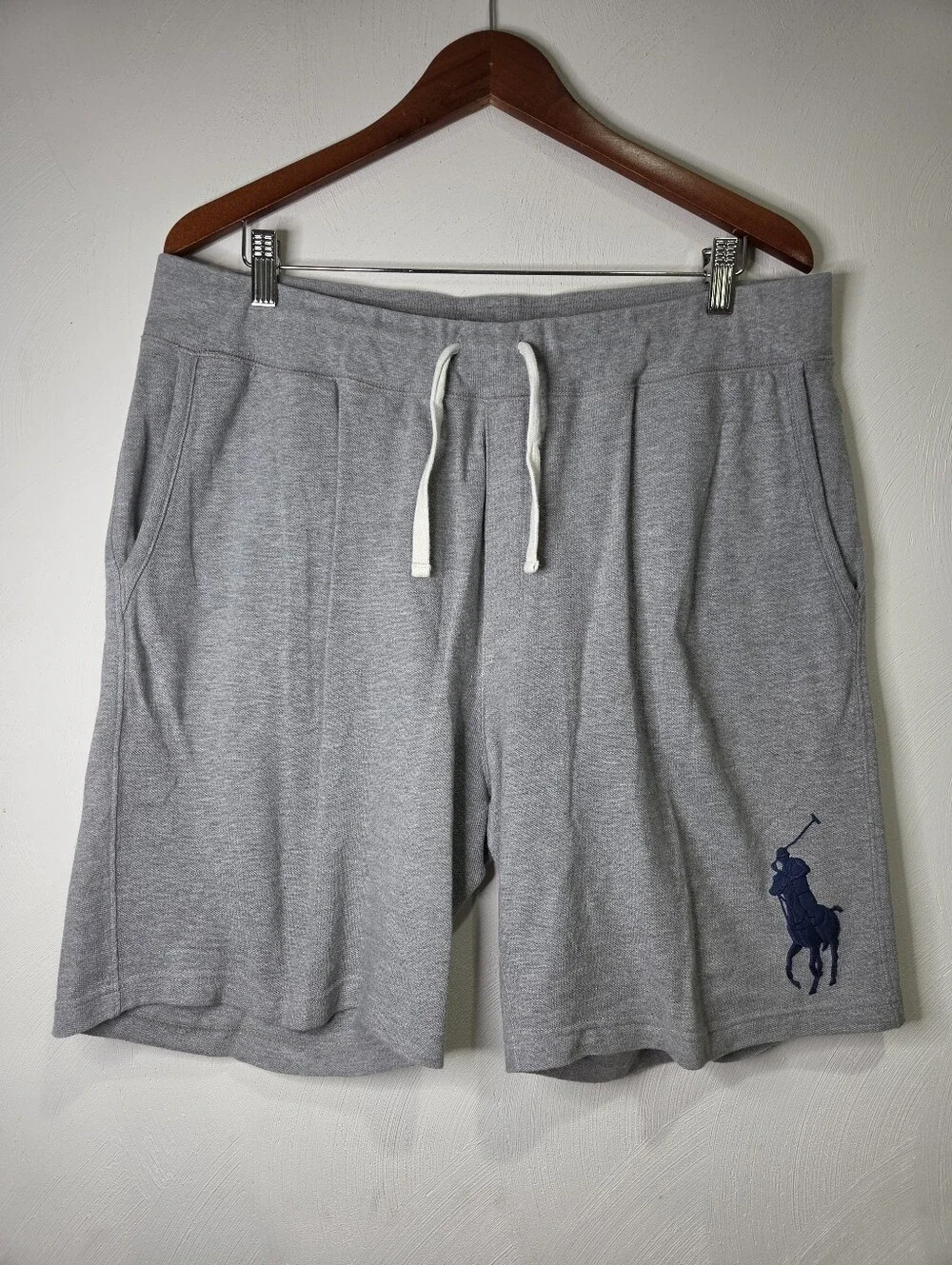 Polo Ralph Lauren Big Pony Logo Drawstring Shorts Gray Size XL